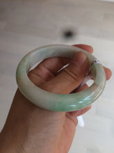 Load image into Gallery viewer, 54.6mm certified 100% natural Type A sunny green/white/brown jadeite jade bangle AH61-3333
