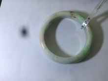 Load image into Gallery viewer, 54.6mm certified 100% natural Type A sunny green/white/brown jadeite jade bangle AH61-3333
