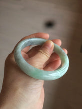Load image into Gallery viewer, 58mm Certified Type A 100% Natural sunny green/gray Jadeite Jade bangle C62-4547
