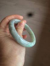 Load image into Gallery viewer, 58mm Certified Type A 100% Natural sunny green/gray Jadeite Jade bangle C62-4547
