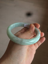 Load image into Gallery viewer, 58mm Certified Type A 100% Natural sunny green/gray Jadeite Jade bangle C62-4547
