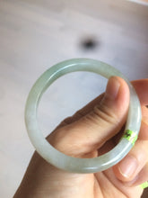 Load image into Gallery viewer, 50.5mm Certified Type A 100% Natural icy green brown oval Jadeite Jade bangle E55-3561
