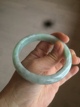 Load image into Gallery viewer, 58mm Certified Type A 100% Natural sunny green/gray Jadeite Jade bangle C62-4547
