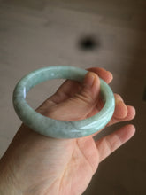 Load image into Gallery viewer, 58mm Certified Type A 100% Natural sunny green/gray Jadeite Jade bangle C62-4547
