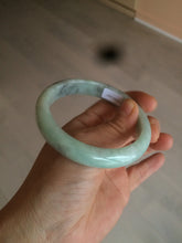 Load image into Gallery viewer, 58mm Certified Type A 100% Natural sunny green/gray Jadeite Jade bangle C62-4547
