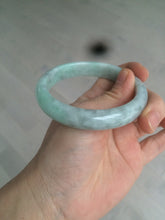 Load image into Gallery viewer, 58mm Certified Type A 100% Natural sunny green/gray Jadeite Jade bangle C62-4547

