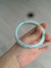 Load image into Gallery viewer, 58mm Certified Type A 100% Natural sunny green/gray Jadeite Jade bangle C62-4547
