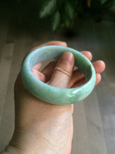Load image into Gallery viewer, 55.4mm type A 100% Natural green Jadeite Jade bangle E67
