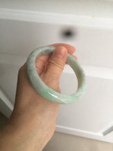 Load image into Gallery viewer, 58mm Certified Type A 100% Natural sunny green/gray Jadeite Jade bangle C62-4547

