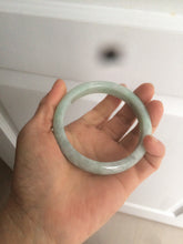 Load image into Gallery viewer, 58mm Certified Type A 100% Natural sunny green/gray Jadeite Jade bangle C62-4547
