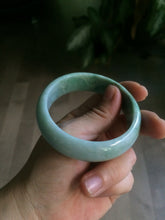 Load image into Gallery viewer, 55.4mm type A 100% Natural green Jadeite Jade bangle E67
