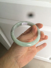 Load image into Gallery viewer, 58mm Certified Type A 100% Natural sunny green/gray Jadeite Jade bangle C62-4547
