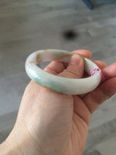 Load image into Gallery viewer, 53.5mm 100% natural Type A green/brown/purple jadeite jade bangle B33
