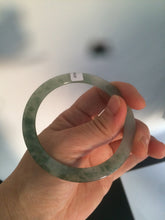 Load image into Gallery viewer, 55.5mm certified Type A 100% Natural icy green super thin Jadeite bangle R56-8420
