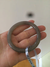 Load image into Gallery viewer, Sale! Certified 50.6mm 100% Natural icy gray nephrite Hetian Jade bangle HT24-3358
