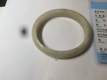 Load image into Gallery viewer, 52mm certified 100% natural Type A green/yellow oval jadeite jade bangle s39-8541
