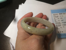 Load image into Gallery viewer, 52mm certified 100% natural Type A green/yellow oval jadeite jade bangle s39-8541
