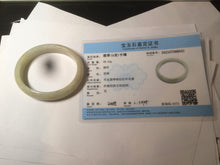 Load image into Gallery viewer, 52mm certified 100% natural Type A green/yellow oval jadeite jade bangle s39-8541
