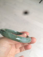 Load image into Gallery viewer, 53.3mm certified Type A 100% Natural watery dark green/black Jadeite Jade bangle C26-1722
