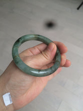 Load image into Gallery viewer, 53.3mm certified Type A 100% Natural watery dark green/black Jadeite Jade bangle C26-1722
