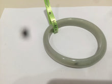 Load image into Gallery viewer, 49.5mm Type A 100% Natural icy light green oval Jadeite Jade bangle L109
