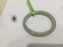 Load image into Gallery viewer, 49.5mm Type A 100% Natural icy light green oval Jadeite Jade bangle L109
