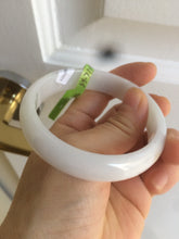 Load image into Gallery viewer, 55.7mm certified Type A 100% Natural white/yellow Jadeite Jade bangle E57-7572
