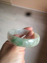 Load image into Gallery viewer, 52.7mm Type A 100% Natural icy sunny green/purple/gray/black Jadeite Jade bangle AT49
