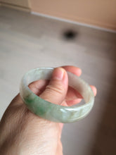 Load image into Gallery viewer, 52.7mm Type A 100% Natural icy sunny green/purple/gray/black Jadeite Jade bangle AT49
