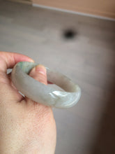 Load image into Gallery viewer, 52.7mm Type A 100% Natural icy sunny green/purple/gray/black Jadeite Jade bangle AT49
