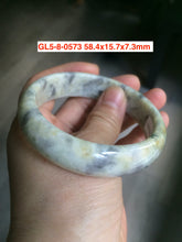 Load image into Gallery viewer, Sale! Certified type A 100% 54-61mm Natural green/white/purple/black spring garden Jadeite bangle group GL5
