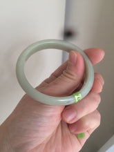 Load image into Gallery viewer, 49.5mm Type A 100% Natural icy light green oval Jadeite Jade bangle L109
