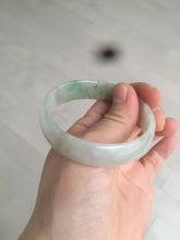 Load image into Gallery viewer, 52.7mm Type A 100% Natural icy sunny green/purple/gray/black Jadeite Jade bangle AT49
