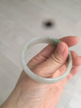 Load image into Gallery viewer, 52.7mm Type A 100% Natural icy sunny green/purple/gray/black Jadeite Jade bangle AT49
