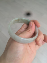 Load image into Gallery viewer, 52.7mm Type A 100% Natural icy sunny green/purple/gray/black Jadeite Jade bangle AT49
