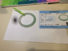 Load image into Gallery viewer, 52mm Certified Type A 100% Natural super watery green flat style Jadeite bangle L110-0036
