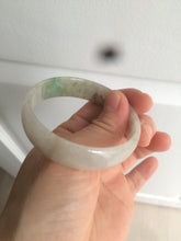 Load image into Gallery viewer, 52.7mm Type A 100% Natural icy sunny green/purple/gray/black Jadeite Jade bangle AT49
