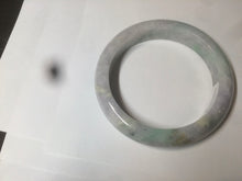 Load image into Gallery viewer, 55.7mm certified 100% natural Type A sunny green/white/purple jadeite jade bangle C61-00514
