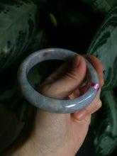 Load image into Gallery viewer, 57.7mm certified type A 100% Natural purple/orange/gray Jadeite Jade bangle L59-9382
