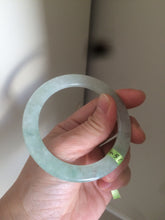 Load image into Gallery viewer, 52mm Certified Type A 100% Natural super watery green flat style Jadeite bangle L110-0036
