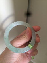 Load image into Gallery viewer, 52mm Certified Type A 100% Natural super watery green flat style Jadeite bangle L110-0036
