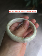 Load image into Gallery viewer, Sale! Certified type A 100% 54-61mm Natural green/white/purple/black spring garden Jadeite bangle group GL5
