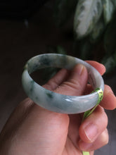 Load image into Gallery viewer, 52.4mm certified Type A 100% Natural light green/white thin Jadeite Jade bangle Y101-7332
