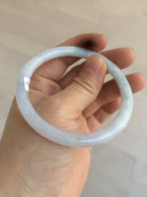 Load image into Gallery viewer, 55.7mm certified 100% natural green/white/purple round cut jadeite jade bangle E52-5262
