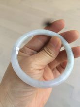 Load image into Gallery viewer, 55.7mm certified 100% natural green/white/purple round cut jadeite jade bangle E52-5262
