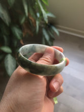 Load image into Gallery viewer, 52.4mm certified Type A 100% Natural light green/white thin Jadeite Jade bangle Y101-7332
