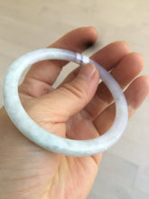Load image into Gallery viewer, 55.7mm certified 100% natural green/white/purple round cut jadeite jade bangle E52-5262
