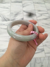 Load image into Gallery viewer, 58.5mm Certified Type A 100% Natural light green/purple/gray Jadeite Jade bangle B52-3785
