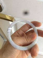 Load image into Gallery viewer, 55.7mm certified 100% natural green/white/purple round cut jadeite jade bangle E52-5262
