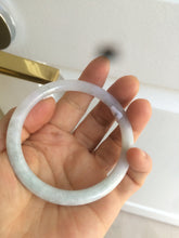 Load image into Gallery viewer, 55.7mm certified 100% natural green/white/purple round cut jadeite jade bangle E52-5262
